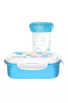 ROYALFORD | Lunch Box With Water Bottle Assorted Colors - Portable Design Perfect Lock with Seal System to Avoid Spillage|Travel Safe|Compact lids with High Grip Clips|Ideal for Office, Picnic, Outings & More | RF4396