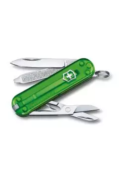 VICTORINOX | Classic SD Transparent 7 Functions Small Pocket Knives Green | 0.6223.T41G 