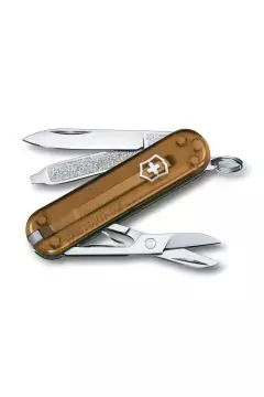 VICTORINOX | Classic SD Transparent 7 Functions Small Pocket Knives Chocolate Fudge | 0.6223.T55G