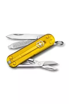 VICTORINOX | Classic SD Transparent 7 Functions Small Pocket Knives Tuscan Sun | 0.6223.T81G