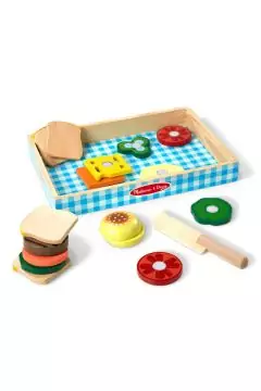 MELISSA & DOUG | Sandwich Making Set - Wooden Play Food 3+ years | 46000513