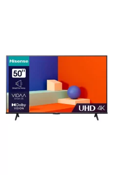 HISENSE | QLED U6 4K Smart TV 50 Inch E7K Series With Quantum Dot Colour, VIDAA Voice, Dolby Vision, Bluetooth And WiFi 50E7K Black| TE0207248