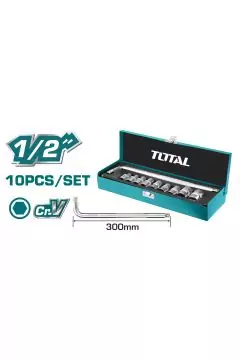 TOTAL | Socket Set 1/2" 10PCS | THTL121101