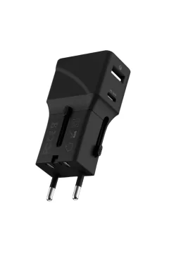ROLLING SQUARE | Square Pocket Travel Adapter Black | RSQR 0000049