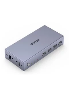 يونيتك | محول HDMI 4K 60 هرتز KVM 2 في 1 مع محور USB 2.0 ذو 4 منافذ | V307A