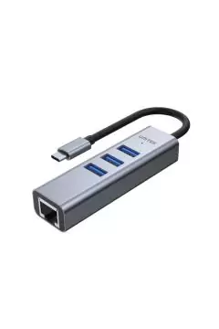 يونيتك | uHUB Q4+ 4 في 1 USB -C Ethernet Hub + 3 منافذ USB | H1904A
