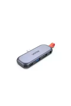 يونيتك | uHUB Q4 Lite 4-in-1 USB-C Hub لجهاز iPad Pro وAir مع HDMI وتوصيل طاقة 100 وات | D1070A