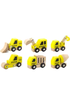VIGA | 6 Wooden Construction Vehicles Set | 50541