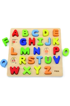VIGA | Block Puzzle Alphabet Uppercas Age 18 Months+ | 50124
