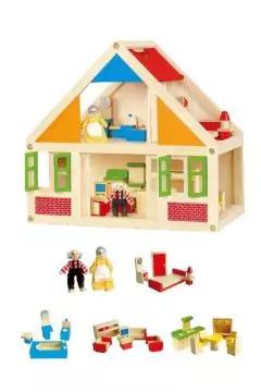 VIGA | Wooden Pretend Play Toy Doll House | 56254