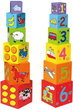 VIGA | Educational Nesting & Stacking Blocks Homeschool Learning Kit For Kids 1+ Year | 59461