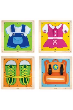 VIGA | Wall Toy - Dressing And Zippering | 51628FSC