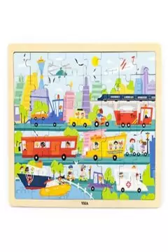 VIGA | Wooden 48 Pcs Puzzle - City Transportation | 44582