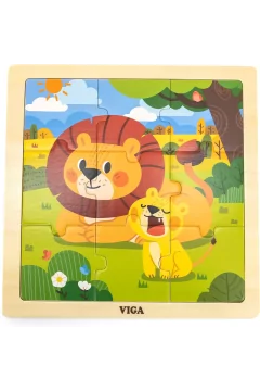 VIGA | Wooden 9 Piece Puzzle - Lion | 44627