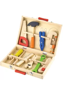 VIGA | Wooden Tool Box - 12 Pcs Age 3+ Yrs | 50387