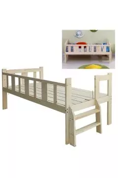 Wooden Single Bed With Safety Guardrail Kids Bed | 287 2