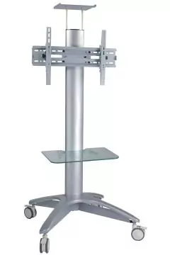ZENAN | Tv Stand with Castor Wheel Silver For Size 32"-65" inch 50kg | ZTS-CT001
